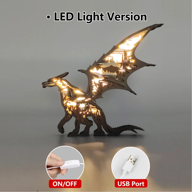 HOT SALE🔥-Dragon Wooden Carving Gift